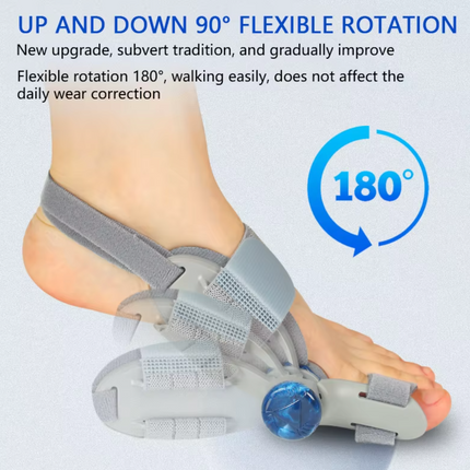 Dial-Adjust Toe Alignment Splint - Adjustable Foot Stabilizer with Heel Strap