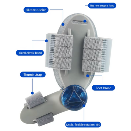 Dial-Adjust Toe Alignment Splint - Adjustable Foot Stabilizer with Heel Strap