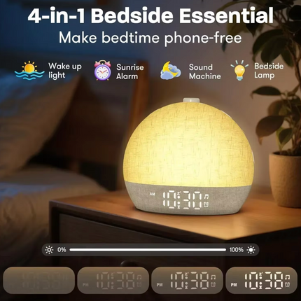 Sunrise Alarm Clock - White Noise, LED Night Light, Sleep Timer
