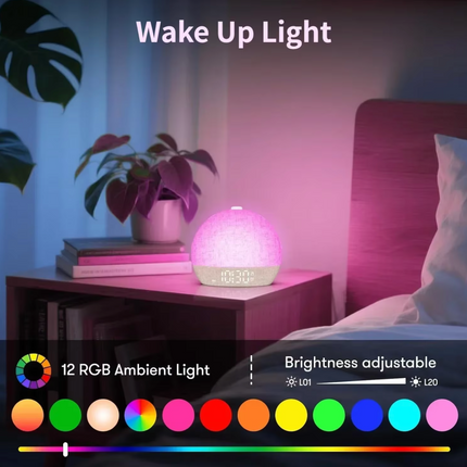 Sunrise Alarm Clock - White Noise, LED Night Light, Sleep Timer