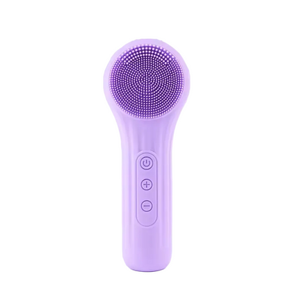 Electric Silicone Facial Brush Cleaner - Sonic Vibration & Roller Cleansing