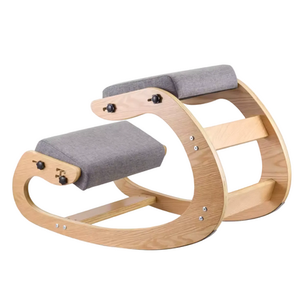 Ergonomic Kneeling Chair - Cushioned Knee Pads, Rocking Base
