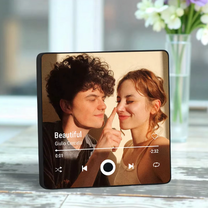 Magnetic Fridge Music Player - Rechargeable Mini Speaker, Load Your Own Songs