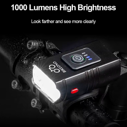 LED Bike Light - USB Rechargeable Front Headlight and Rear Tail Light