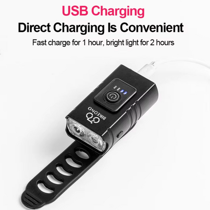 LED Bike Light - USB Rechargeable Front Headlight and Rear Tail Light
