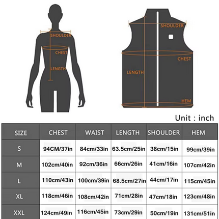 Heated Vest for Women, USB Powered, 9 Heating Zones, Stand-up Collar