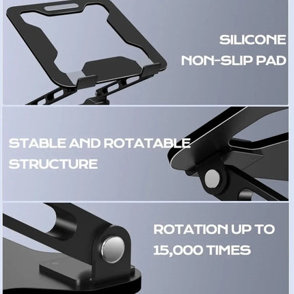 Adjustable Laptop Stand - Foldable Aluminum Riser for Laptop, Tablet