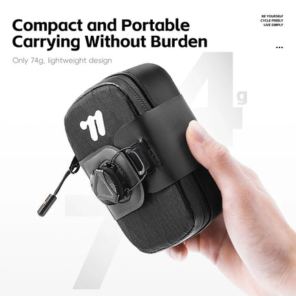 Mini Bike Saddle Bag - Self-Locking Seat Bag for Tools, MTB, Road Bike