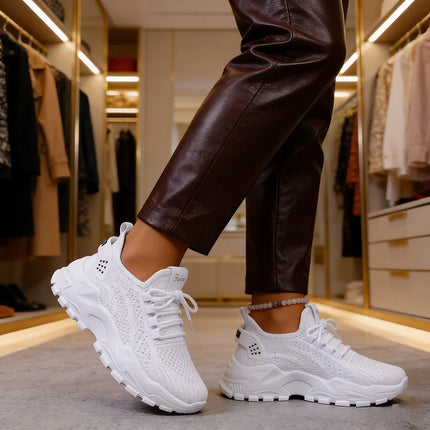 ManiComfy Women's Ergonomic Knitted Mesh Sneakers