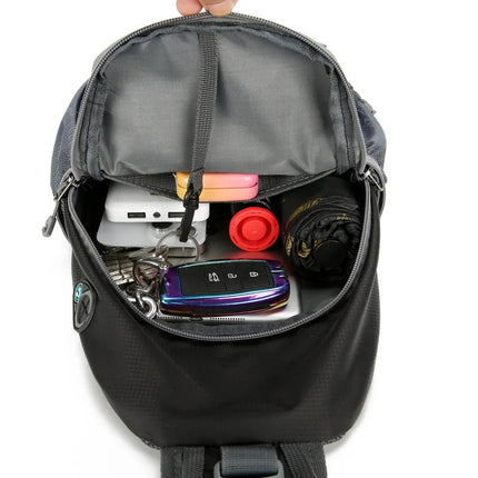 Anti-Theft Sling Backpack - RFID-Blocking Waterproof Travel Shoulder Bag