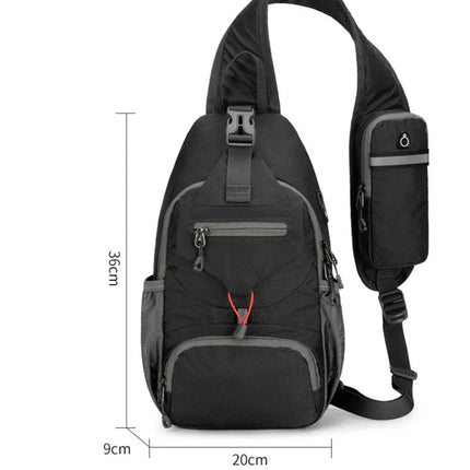 Anti-Theft Sling Backpack - RFID-Blocking Waterproof Travel Shoulder Bag