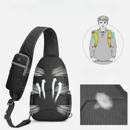 Anti-Theft Sling Backpack - RFID-Blocking Waterproof Travel Shoulder Bag