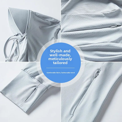 Detachable UPF 50+ UV Sun Protection Hoodie Jacket for Man - Wind-Resistant Brim