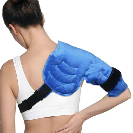 Hot & Cold Therapy Pack Support Brace - Hands-Free Shoulder Contour Fit