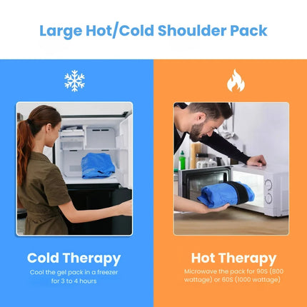 Hot & Cold Therapy Pack Support Brace - Hands-Free Shoulder Contour Fit