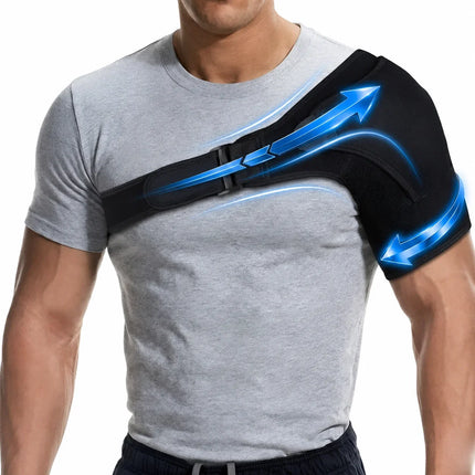 Shoulder Support Brace - Adjustable Compression, Lightweight Stability