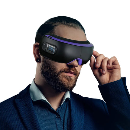 Smart Heated Eye Massager - Heat Compression, Air Massage, Foldable Design