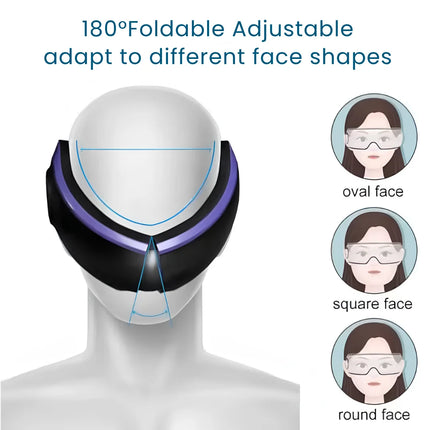 Smart Heated Eye Massager - Heat Compression, Air Massage, Foldable Design