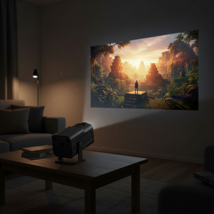 Smart Android Mini Projector - Portable WiFi Bluetooth Movie Projector