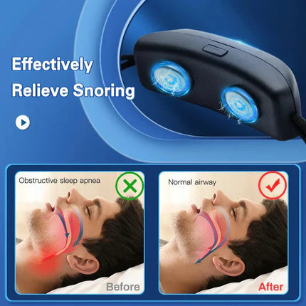 Snooze Smart Device - Anti-Snoring, Muscle Relaxation, USB Rechargeable