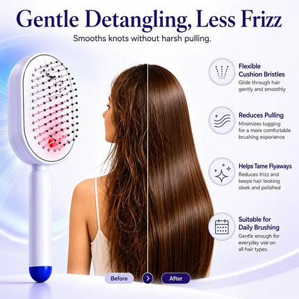 Steam Scalp Massage Comb - Nano Mist Hydration, Retractable Bristles
