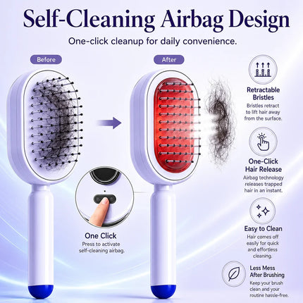 Steam Scalp Massage Comb - Nano Mist Hydration, Retractable Bristles