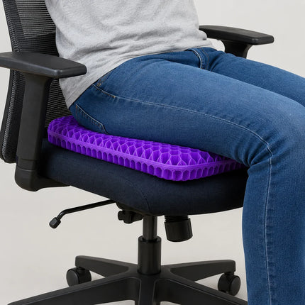 Cooling Gel Seat Cushion - Honeycomb Airflow, All-Day Pressure Relief
