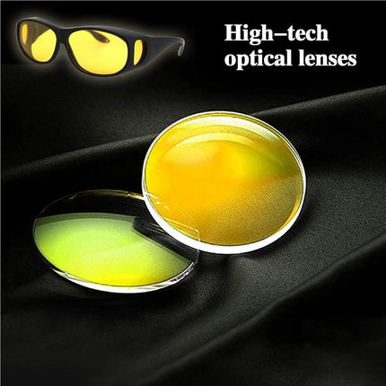 Night Vision Driving Glasses - Yellow Anti-Glare Lens, UV400, TR90 Frame