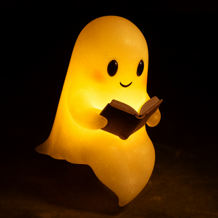 Ghost Night Light Lamp - Warm LED Glow, Plug-In, Nursery and Bedside