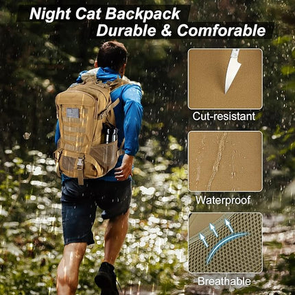 Tactical Backpack - Heavy-Duty MOLLE Storage, Weather Resistant Rucksack