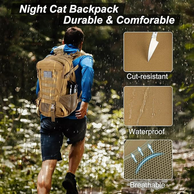 Tactical Backpack - Heavy-Duty MOLLE Storage, Weather Resistant Rucksack