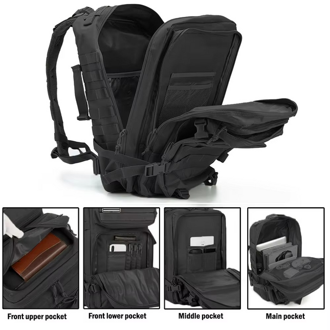 Tactical Outdoor Backpack - MOLLE System, Water-Resistant, Ergonomic
