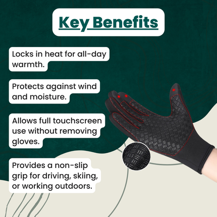 Thermal Touchscreen Anti-Slip Gloves - Cycling, Hiking, Golfing & Outdoor