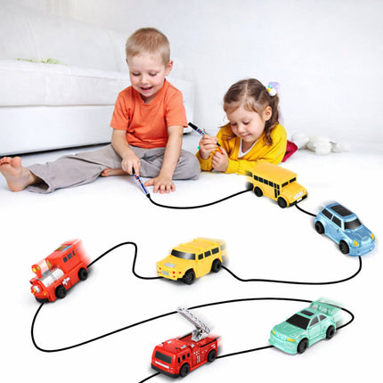 Inductive Line-Following Toy Car - Draw the Track, Includes Pen, Ages 3+