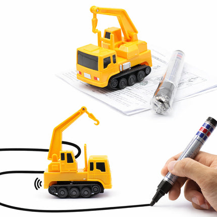 Inductive Line-Following Toy Car - Draw the Track, Includes Pen, Ages 3+