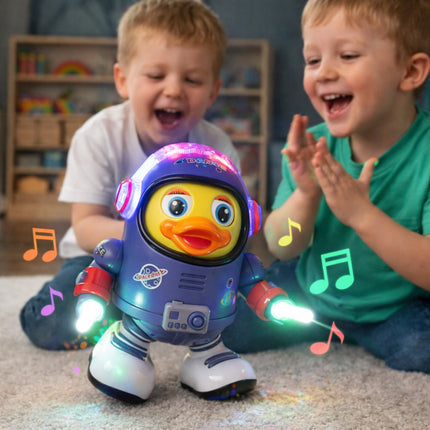 Dancing Astronaut Duck Toy - Musical, Motion Activated, Battery Powered