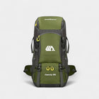 50L Hiking Backpack - Breathable Support, Shoe Compartment, Reflective