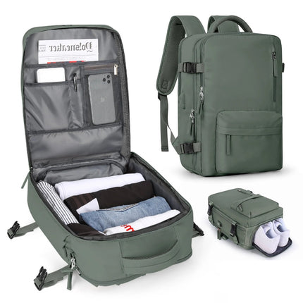 Women's Laptop Backpack - Water-Resistant, USB Charging, Anti-Theft Bag