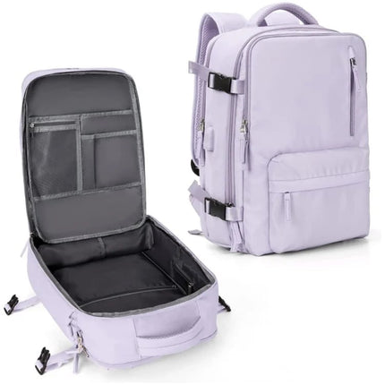 Women's Laptop Backpack - Water-Resistant, USB Charging, Anti-Theft Bag