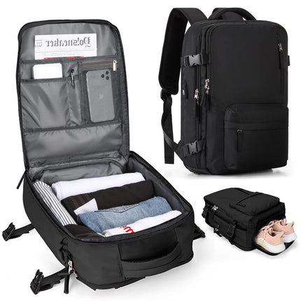 Women's Laptop Backpack - Water-Resistant, USB Charging, Anti-Theft Bag
