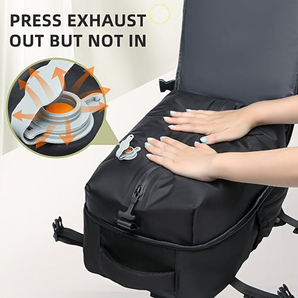 Travel Vacuum Backpack Set - Space-Saving, Vacuum Sealed, Pump Included