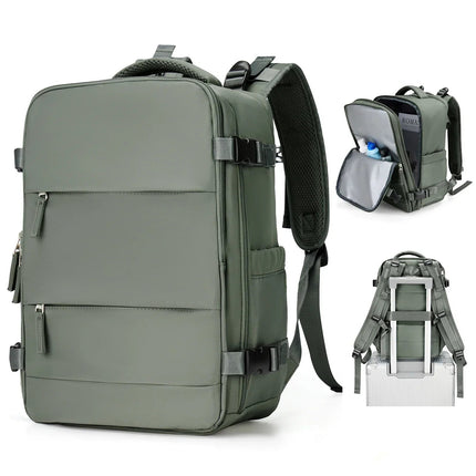 Laptop Travel Backpack - Water-Resistant, Wet-Dry Separation, Padded
