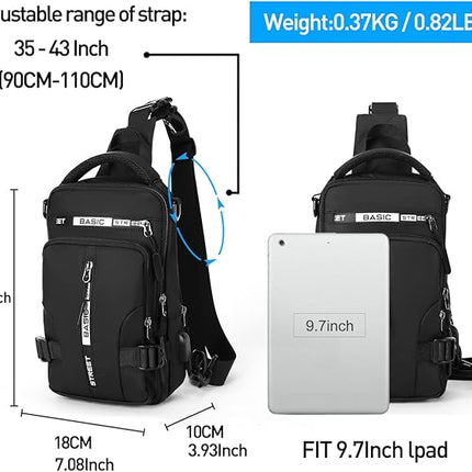 Compact Crossbody Sling Backpack - Lightweight, Organized Pocket Design