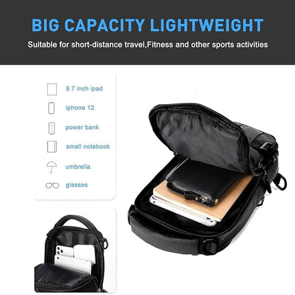Compact Crossbody Sling Backpack - Lightweight, Organized Pocket Design