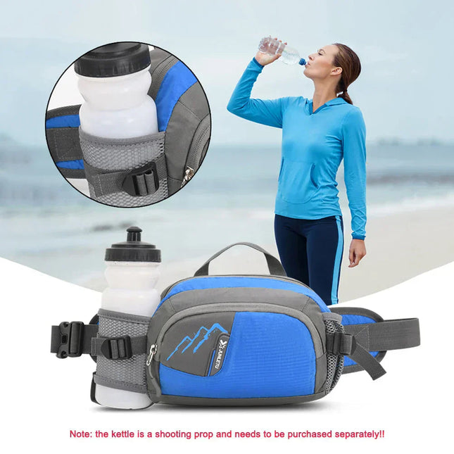 Vega Sport Hip Bag - Bottle Holder, Waterproof Pockets, Universal Fit