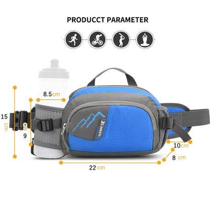 Vega Sport Hip Bag - Bottle Holder, Waterproof Pockets, Universal Fit