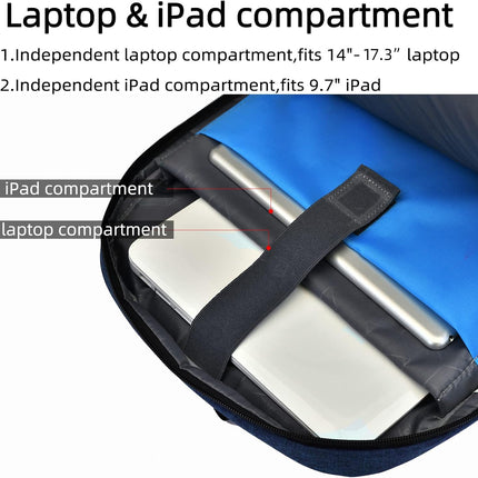 Laptop Backpack - USB Charging, Anti-Theft, Water-Resistant Travel Pack