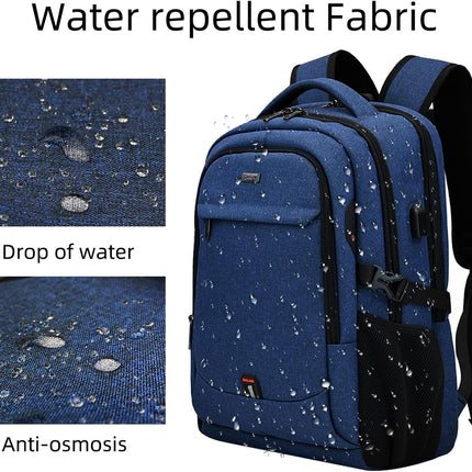 Laptop Backpack - USB Charging, Anti-Theft, Water-Resistant Travel Pack