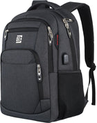 Slim Laptop Backpack - Water-Resistant, USB Charging, Anti-Theft Pocket