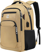 Slim Laptop Backpack - Water-Resistant, USB Charging, Anti-Theft Pocket